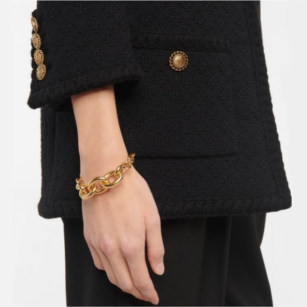 ❤입생로랑 여성 골드 팔찌 - Saint Laurent Womens Gold Bangle - acc1134x