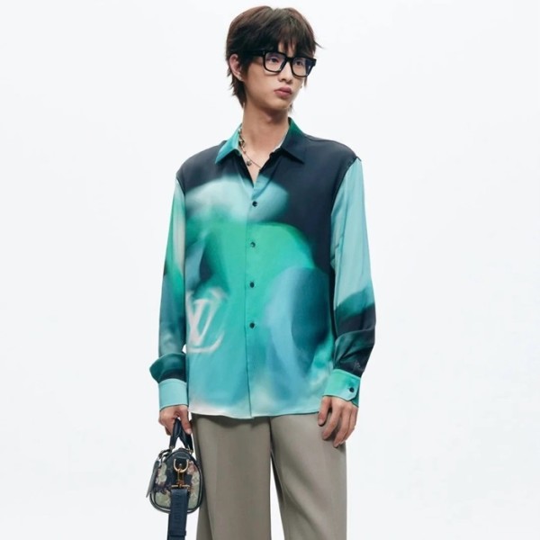 ❤루이비통 남성 블루 셔츠 - Louis vuitton Mens Blue Shirts - cl75x