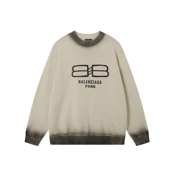 ❤발렌시아가 남성 크루넥 니트 - Balenciaga Mens Ivory Knits - ba80x