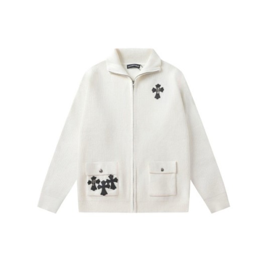 ❤크롬하츠 남성 화이트 니트- Chrom hearts Mens White Knits - cl97x