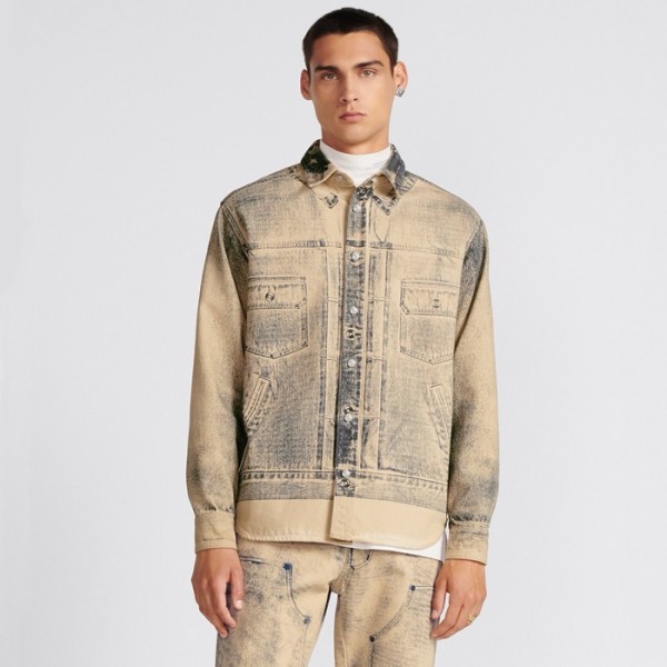 ❤디올 남성 블루 셔츠 - Dior Mens Blue Shirts - cl122x