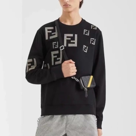 ❤펜디 남성 캐쥬얼 블랙 맨투맨 - Fendi Mens Black Tshirts - cl147x