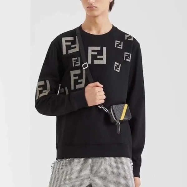 ❤펜디 남성 캐쥬얼 블랙 맨투맨 - Fendi Mens Black Tshirts - cl147x