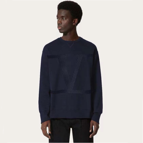 ❤발렌티노 남성 베이직 네이비 맨투맨 - Valentino Mens Nvay Tshirts - val329x