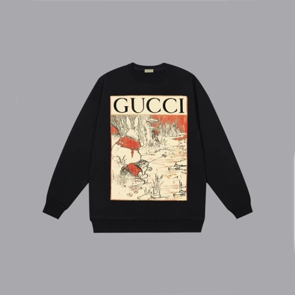 ❤구찌 남성 베이직 블랙 맨투맨 - Gucci Mens Black Tshirts - gu1174x