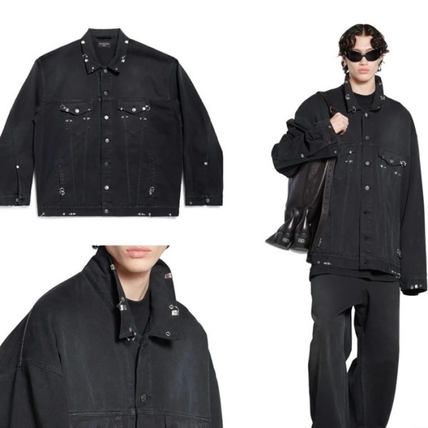 ❤발렌시아가 남성 블랙 자켓 - Balenciaga Mens Black Jackets - bac01x