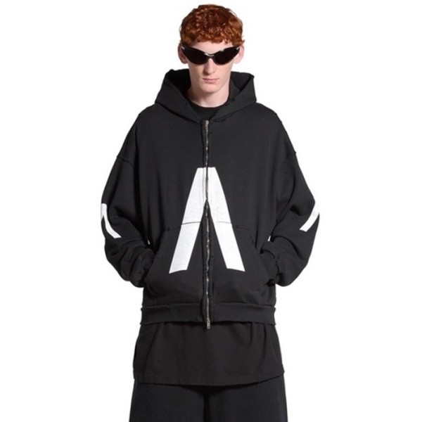 ❤발렌시아가 남/녀 블랙 후드티 - Balenciaga Unisex Black Hoodie - bac10x