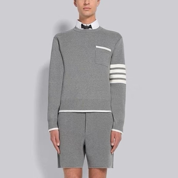 ❤톰브라운 남성 그레이 니트 - Thom Browne Mens Gray Knits - thc34x