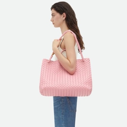 ❤보테가베네타 여성 핑크 라지 안디아모 - Bottega Veneta Womens Pink Andiamo - bvb113x