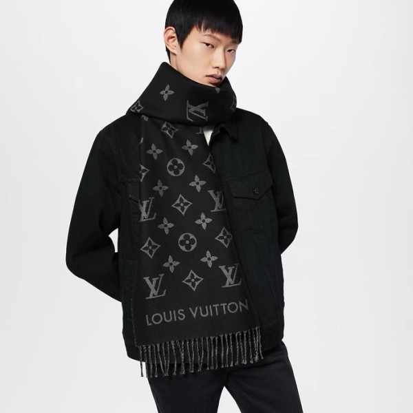 ❤루이비통 남성 블랙 머플러 - Louis vuitton Mens Black Muffler - acc1385x