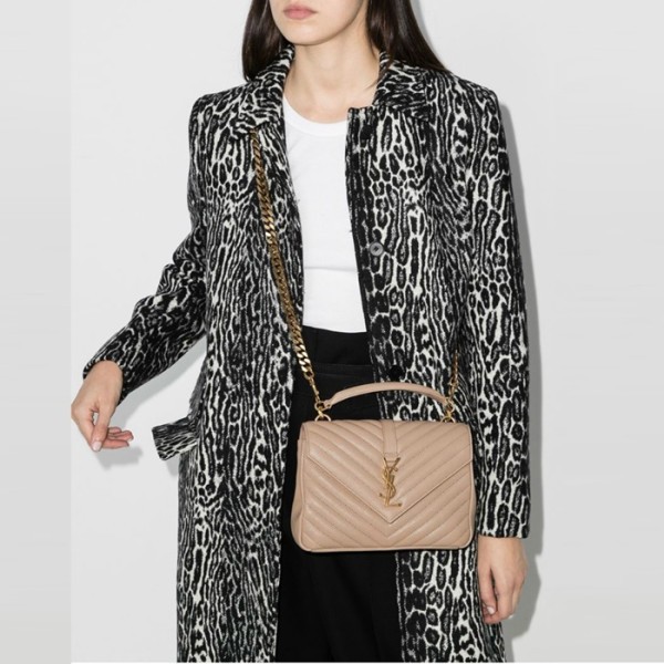 ❤입생로랑 여성 베이지 퀄티드 백 - Saint Laurent Womens Beige College - ysb128x