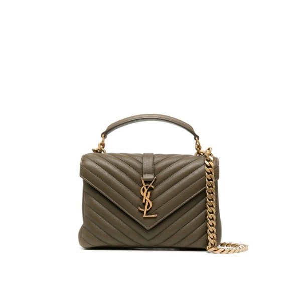 ❤입생로랑 여성 카키 퀄티드 백 - Saint Laurent Womens Khaki College - ysb129x