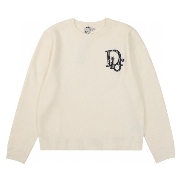 ❤디올 남성 아이보리 크루넥 니트 - Dior Mens Ivory Knitwear - dic39x