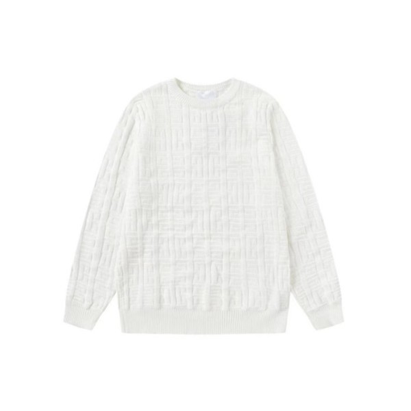 ❤펜디 남성 화이트 크루넥 스웨터 - Fendi Mens White Sweaters - fec01x