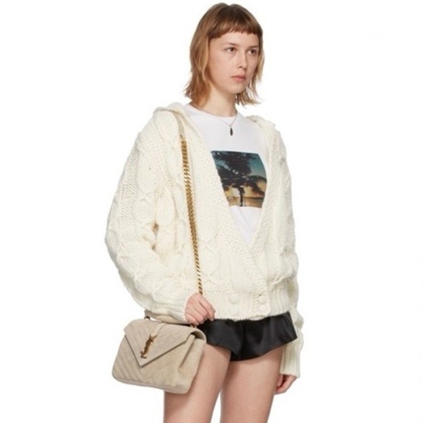 ❤입생로랑 여성 베이지 퀄티드 백 - Saint Laurent Womens Beige College - ysb134x