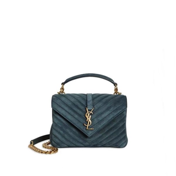 ❤입생로랑 여성 블루 퀄티드 백 - Saint Laurent Womens Blue College - ysb137x