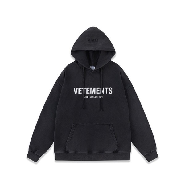 ❤베트멍 남성 다크 그레이 후드티 - Vetements Mens Dark-gray Hoodie - vec58x