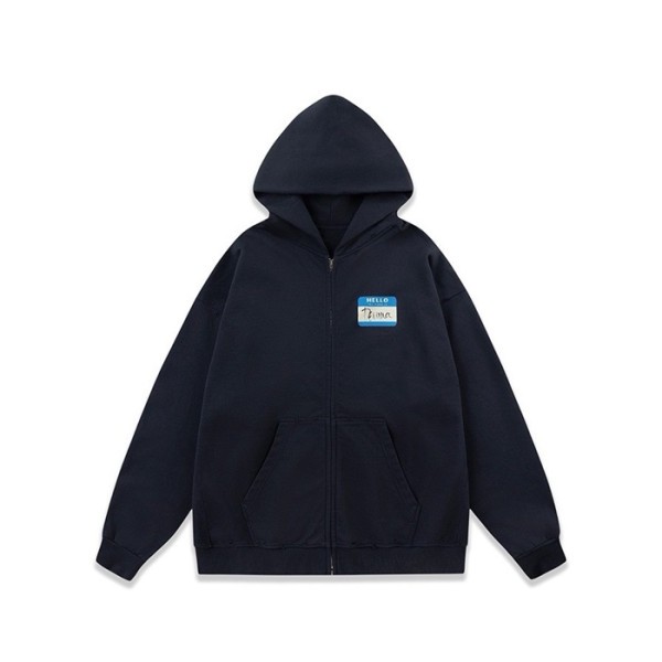 ❤베트멍 남성 네이비 집업 후드티 - Vetements Mens Navy Hoodie - vec62x