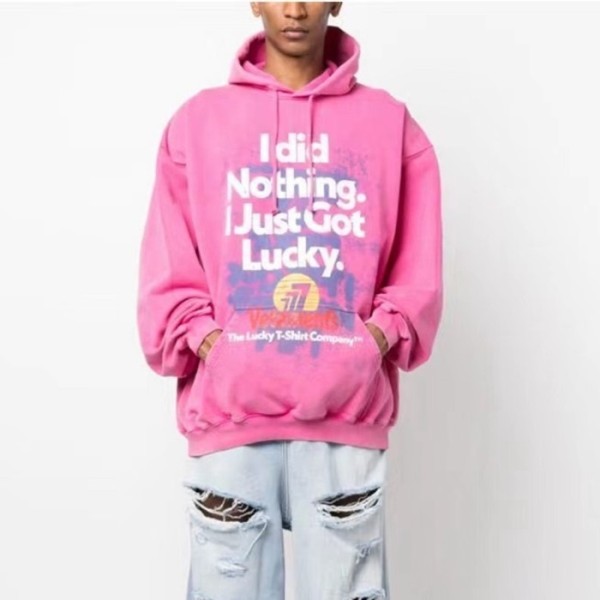 ❤베트멍 남성 핑크 후드티 - Vetements Mens Pink Hoodie - vec64x