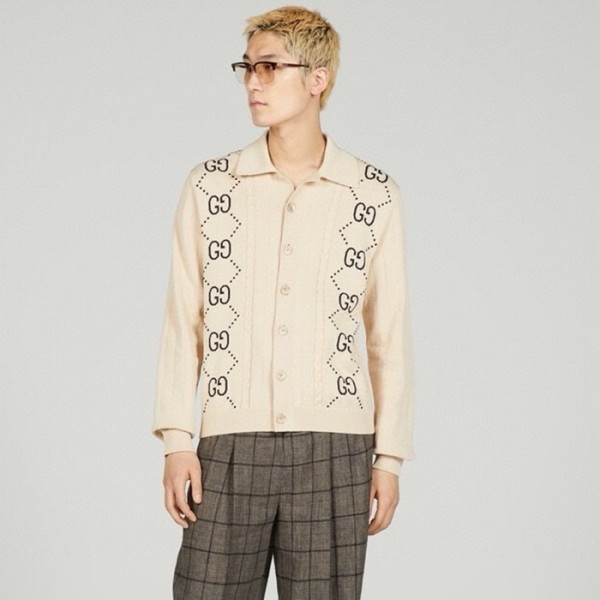 ❤구찌 남성 아이보리 브이넥 가디건 - Gucci Mens Ivory Cardigan - guc73x