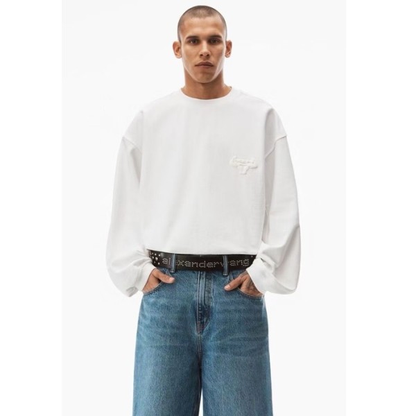 ❤알렉산더왕 남/녀 화이트 긴팔티 - Alexander wang Unisex White Tshirts - alc80x