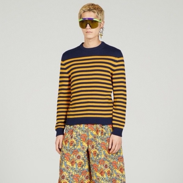 ❤구찌 남성 옐로우 크루넥 니트 - Gucci Mens Yellow Knits - guc88x