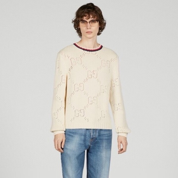 ❤구찌 남성 아이보리 크루넥 니트 - Gucci Mens Ivory Knits - guc93x