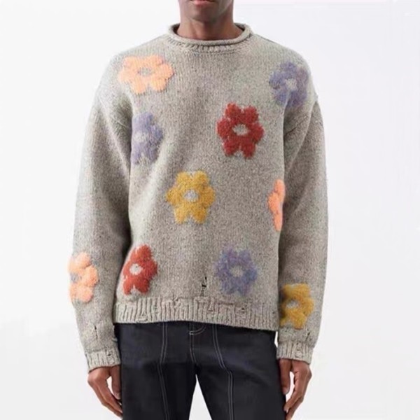 ❤아크네 남/녀 크루넥 그레이 니트 - Acne Unisex Gray Knits - anc103x