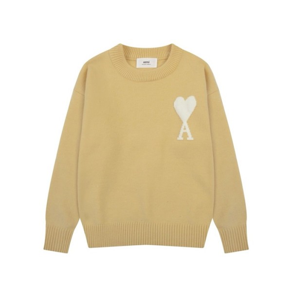 ❤아미 남/녀 카멜 크루넥 니트 - Ami Unisex Camel Knits - amc105x