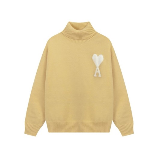 ❤아미 남/녀 카멜 터틀넥 니트 - Ami Unisex Camel Knits - amc111x
