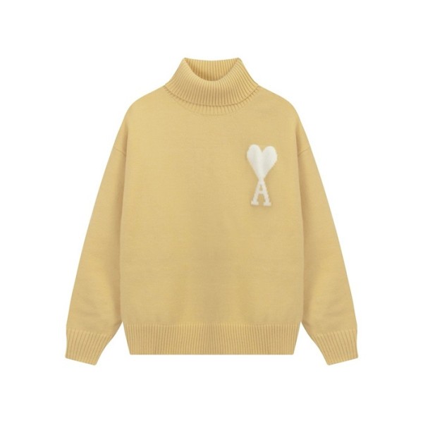 ❤아미 남/녀 카멜 터틀넥 니트 - Ami Unisex Camel Knits - amc111x