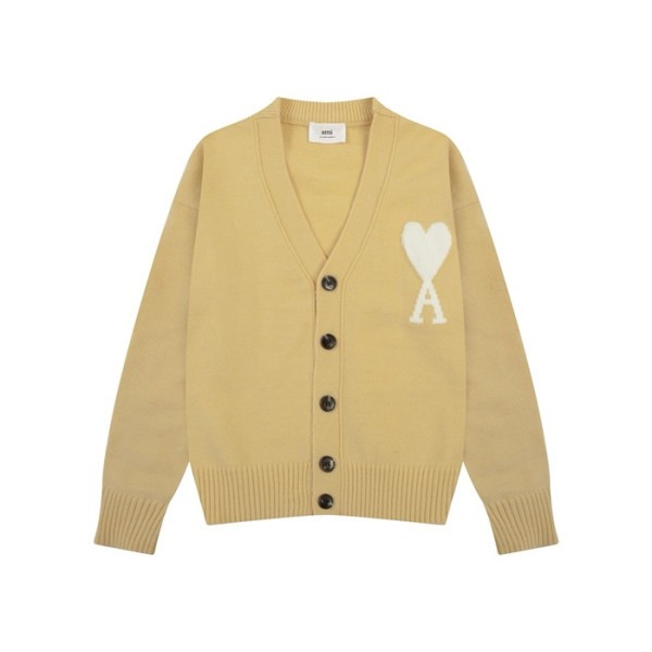 ❤아미 남/녀 카멜 브이넥 가디건 - Ami Unisex Camel Cardigan - amc114x
