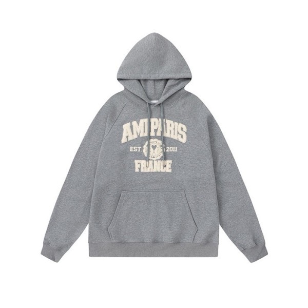❤아미 남성 캐쥬얼 그레이 후드티 - Ami Mens Gray Hoodie - amc141x