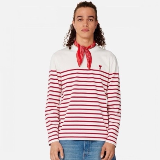 ❤아미 남성 레드 긴팔티 - Ami Mens Red Tshirts - amc143x