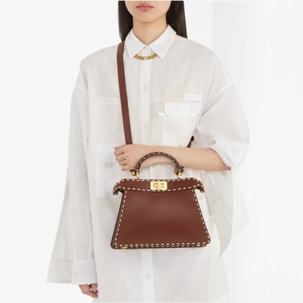 ❤펜디 여성 버건디 피카부백 - Fendi Womens Burgundy Peekaboo - feb188x