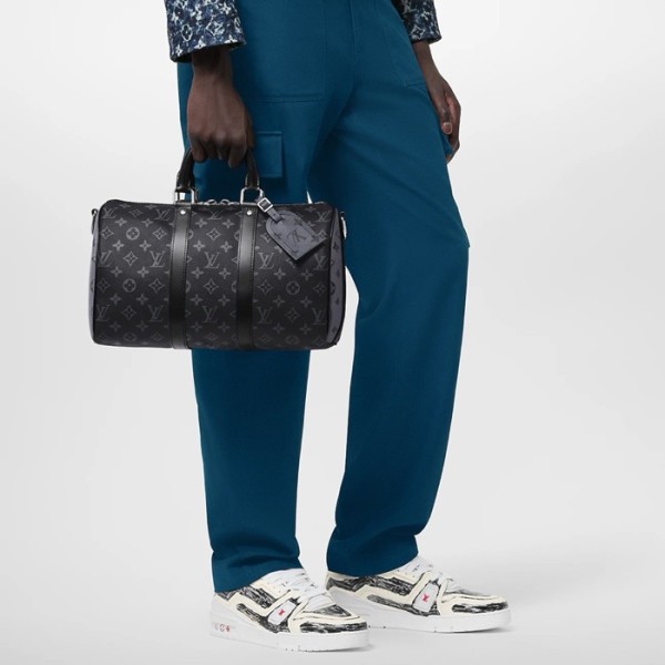 ❤루이비통 남성 키폴 반둘리에 - Louis vuitton Mens Black Keepall - lvb314x