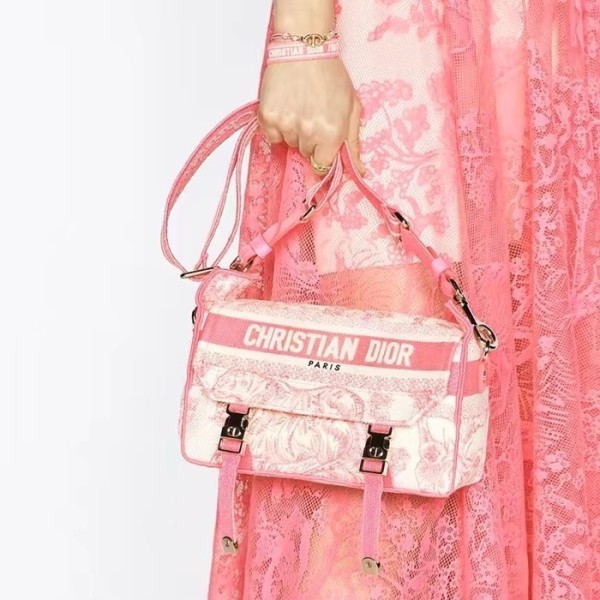 ❤디올 여성 핑크 캠프백 - Dior Womens Pink Camp Bag - dib353x