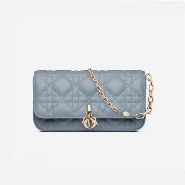 ❤디올 여성 블루 체인백 - Dior Womens Blue Chain Bag - dib370x