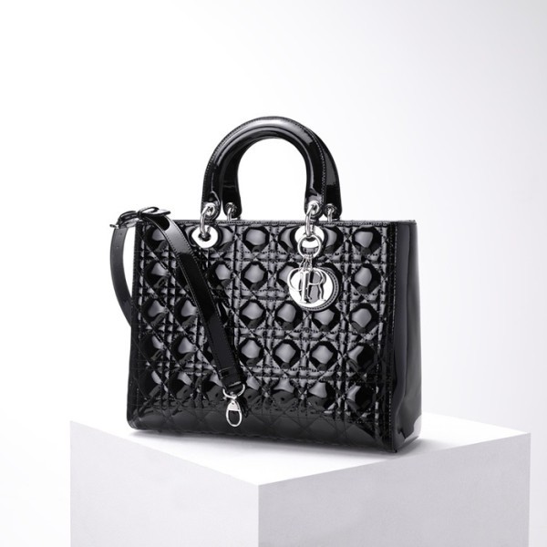 ❤디올 여성 블랙 레이디 백 - Dior Womens Black Lady Bag - dib417x