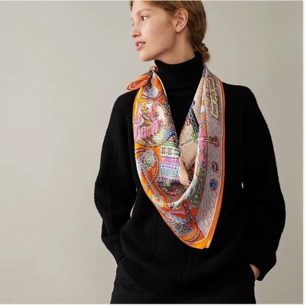 ❤에르메스 여성 오렌지 스카프 - Hermes Womens Orange Scarf - acc1540x