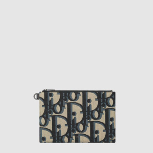 ★디올 남성 A5 파우치 - Dior Mens Oblique Jacquard A5 Pouch