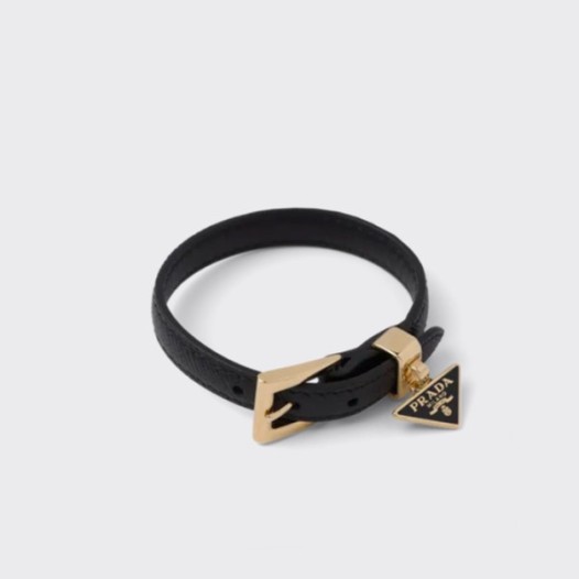 ❤프라다 여성 이니셜 팔찌 - Prada Womens Black Bangle - acc1600x