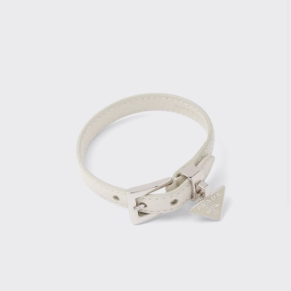 ❤프라다 여성 이니셜 팔찌 - Prada Womens White Bangle - acc1601x