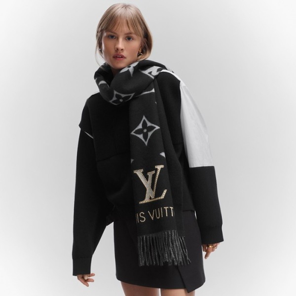 ❤루이비통 여성 블랙 머플러 - Louis vuitton Womens Black Muffler - acc1613x