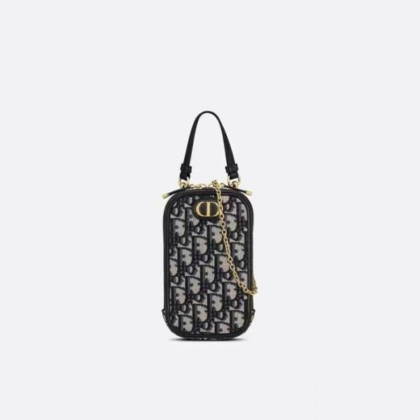 ❤디올 여성 네이비 몽테뉴 폰백 - Dior Womens Navy Phone Bag - dib573x