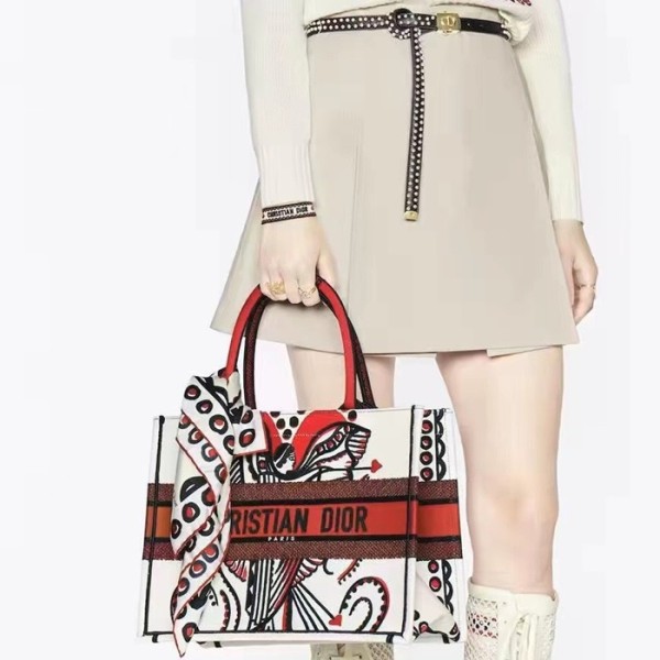 ❤디올 여성 레드 북토트 - Dior Womens Red Book Tote - dib719x