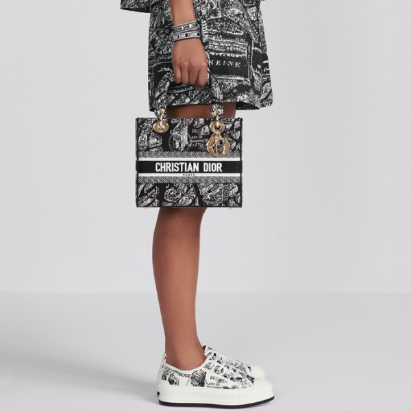 ❤디올 여성 블랙 레이디 백 - Dior Womens Black Lady Bag - dib728x