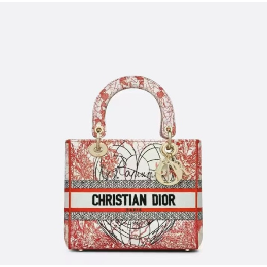 ❤디올 여성 레드 레이디 백 - Dior Womens Red Lady Bag - dib733x