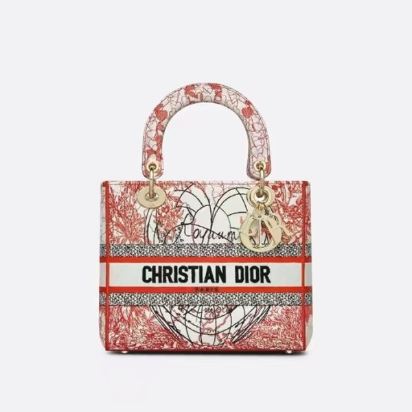 ❤디올 여성 레드 레이디 백 - Dior Womens Red Lady Bag - dib733x
