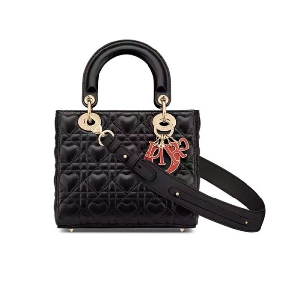 ❤디올 여성 블랙 레이디 백 - Dior Womens Black Lady Bag - dib748x